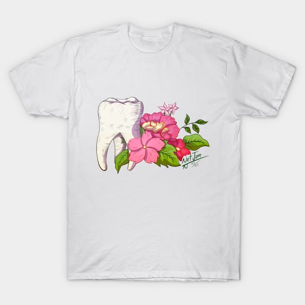 wisdom tooth pink T-Shirt by NetJan